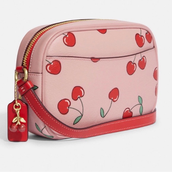Coach Mini Jamie Camera Bag With Heart Cherry Print - Picture 9 of 12